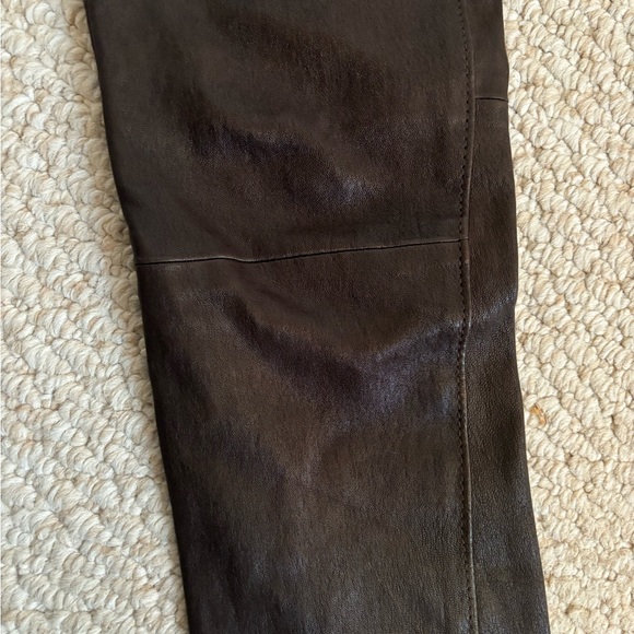 NWOT AG The Legging Super Skinny Leather Lambskin Pants in Brown - Picture 13 of 16